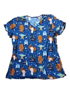 Womens Star Wars Character Nursing/ CNA Scrubs Workwear Top